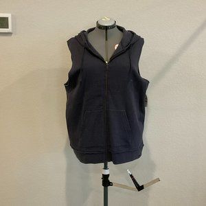 NWT Treasure & Bond hooded sleeveless sweatshirt in grey - size XL